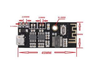 ماژول بلوتوث صوتی MH-M38 دارای 2 خروجی آمپلی فایر 5W با کانکتور Micro USB