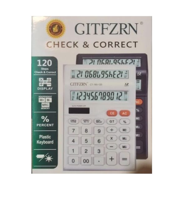 ماشین حساب مشکی مدل CT-160-120