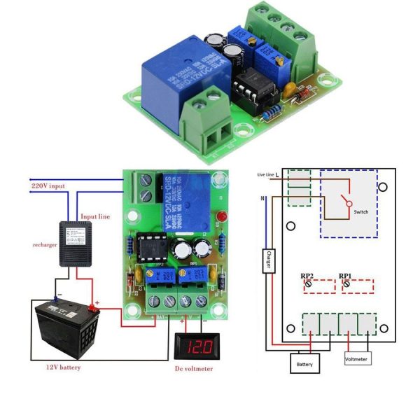ماژول کنترل شارژ باتری 12 ولت XH-M601