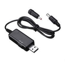 کابل USB افزاینده ولتاژ DC با خروجی 9 ولت و 12 ولت به همراه نمایشگر