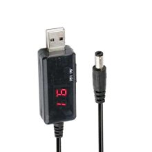 کابل USB افزاینده ولتاژ DC با خروجی 9 ولت و 12 ولت به همراه نمایشگر