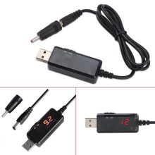 کابل USB افزاینده ولتاژ DC با خروجی 9 ولت و 12 ولت به همراه نمایشگر