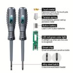 فازمتر نشکن فازیاب و نول یاب القایی چراغ دار دوسو با باتری قابل تعویض برند SEFANLY