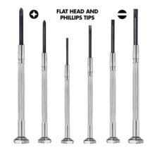 ست پیچ گوشتی ساعتی دسته فلزی 6 عددی NO.1500