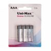 باتری نیم قلمی UNIMAX مدل Power Alkaline بسته 4 عددی