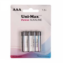 باتری نیم قلمی UNIMAX مدل Power Alkaline بسته 4 عددی