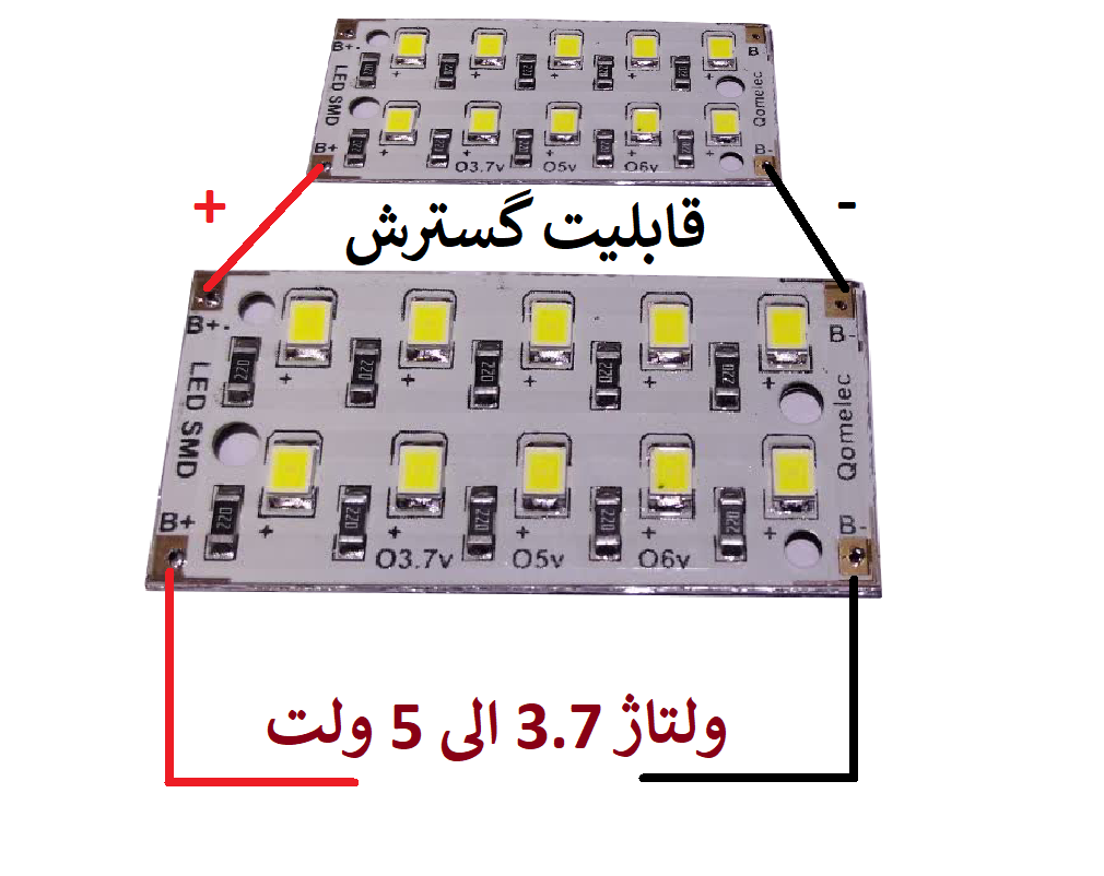 ال ای دی SMD توان 5 وات 3.7 الی 5 ولت