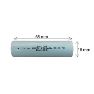 باتری لیتیوم سایز 18650 3.7v 2200mA 3C برند Sun Cell