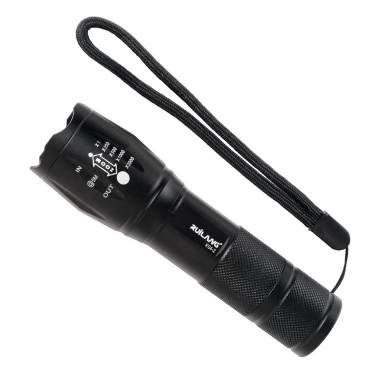 چراغ قوه دو لامپه XPE+UV زوم دار مدل K04-2