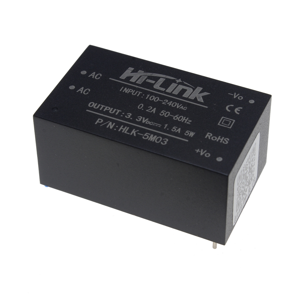 مبدل 220 ولت AC به 3.3 ولت DC با حداکثر جریان 1.5 آمپر HLK-5M03