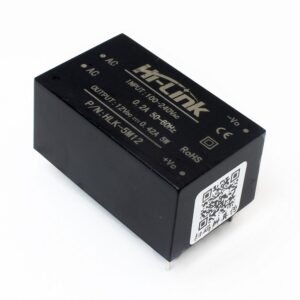 مبدل 220 ولت AC به 12 ولت DC با حداکثر جریان 500 میلی آمپر HLK-5M12