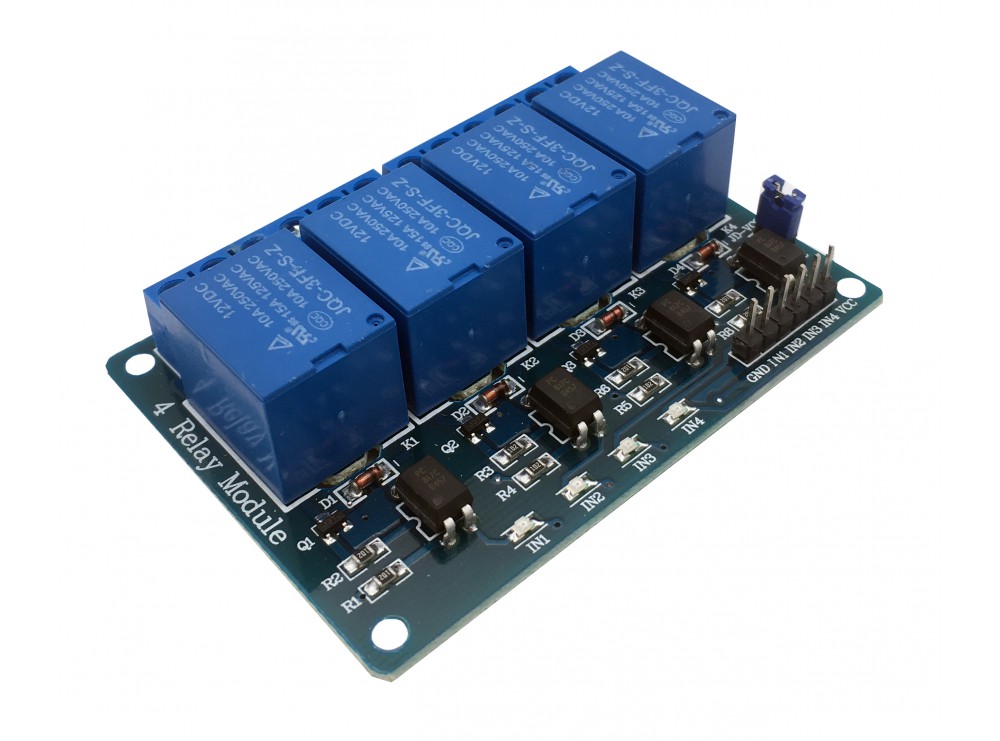 ماژول رله 12 ولت چهار کاناله