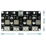 ماژول کاهنده ولتاژ DC و شارژ 4 خروجی USB با پشتیبانی از شارژ سریع QC3.0