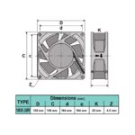 فن بوشی 12x12x2.5 220V 12025