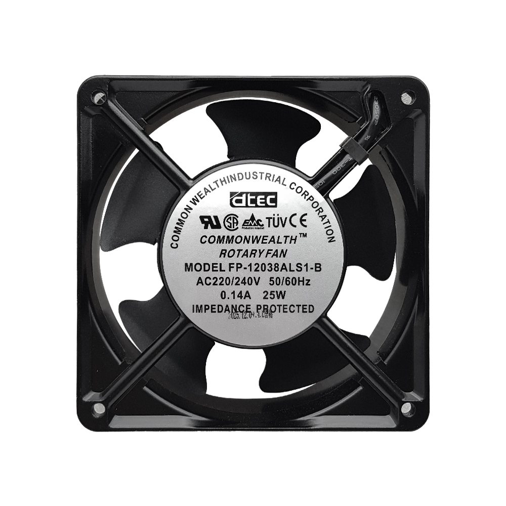 فن بلبرینگی ALUMINUM 12x12x3.8 220V 12038