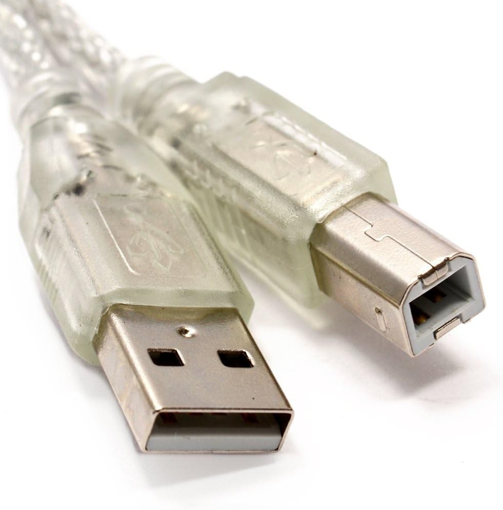 کابل پرینتر USB 2.0 شیلددار شیشه‌ای 2.5 متری