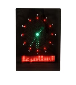 ساعت مسجدی اذان گو اوقات شرعی ابعاد ۳۰ در ۴۰ سانتی متر قاب تمام چوب