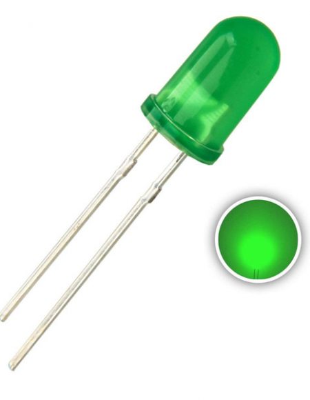 LED سبز مات 5mm بسته 50 عددی