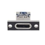 سوکت مادگی USB Type-C رو پنلی فلزی 2 پین مشکی