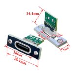 سوکت مادگی 886 Type-C رو پنلی فلزی 4 پین