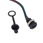 کانکتور مادگی Type-c پنلی سیم دار 5 پین پیچی ضد آب