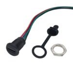 کانکتور مادگی Type-c پنلی سیم دار 5 پین پیچی ضد آب