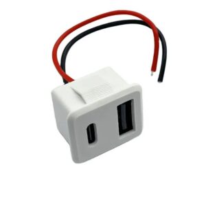 پورت پنلی دو پورت USB-A و TYPE-C سیم دار