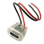 کانکتور مادگی Type-c سیم دار فشاری(بیضی) چراغ دار