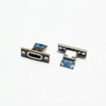 سوکت مادگی USB Type-C رو پنلی فلزی 2 پین مشکی