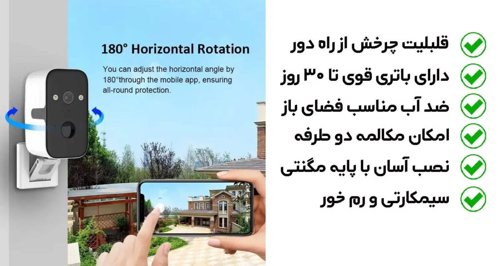 دوربین مکعبی چرخشی سیم کارتی مدل WPS001-G  