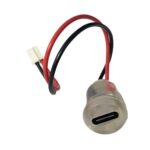 کانکتور مادگی Type-c سیم دار فشاری(گرد) شفاف