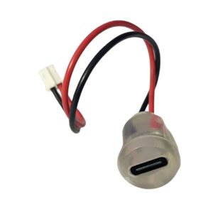 کانکتور مادگی Type-c سیم دار فشاری(گرد) شفاف