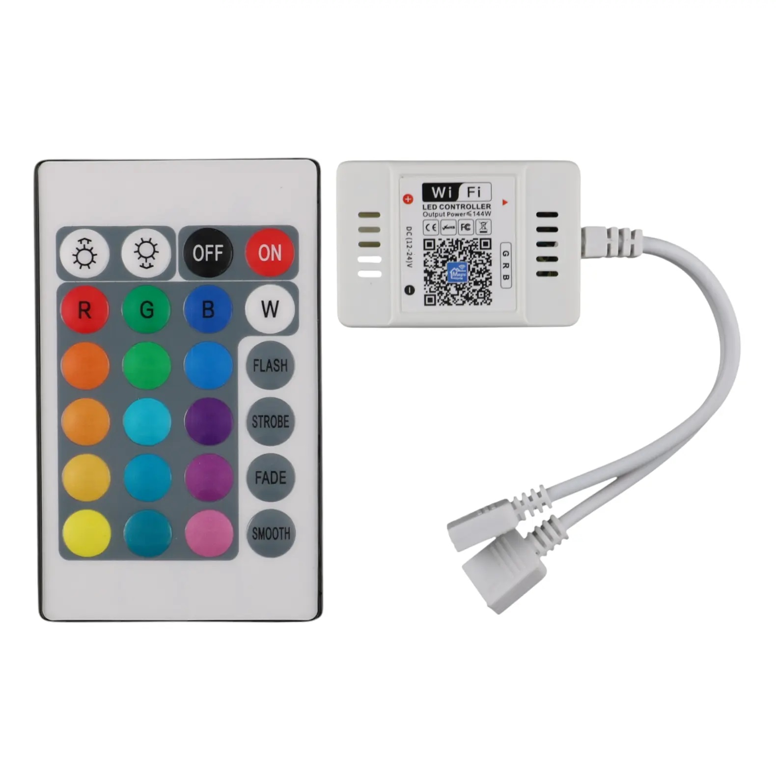 کنترلر ریموت RGB وای فای دار 12 ولت 144 وات دو خروجی